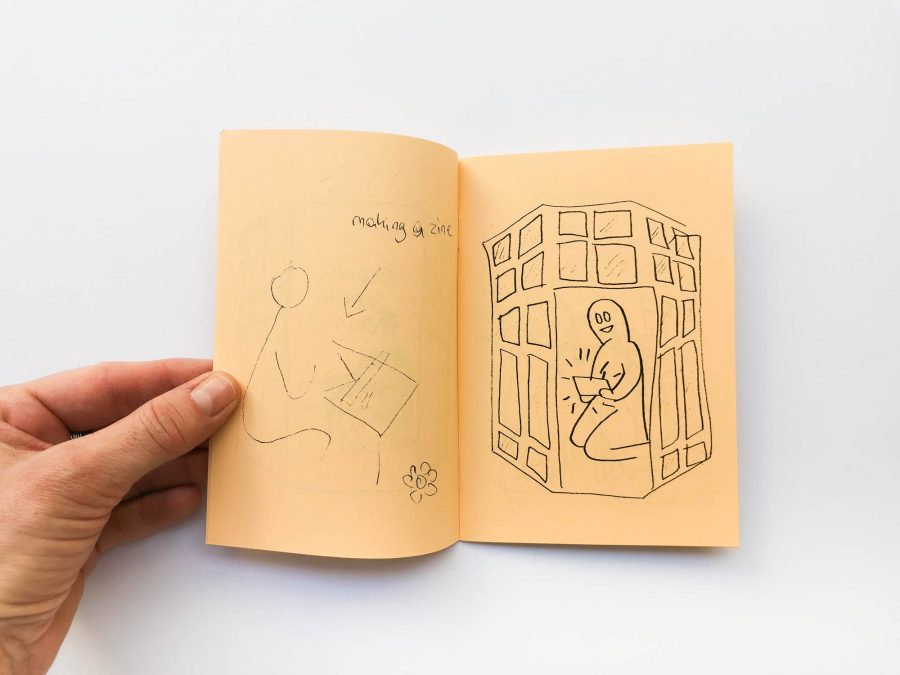Benedikt Steiner - A zine from drawings of me making a zine 4